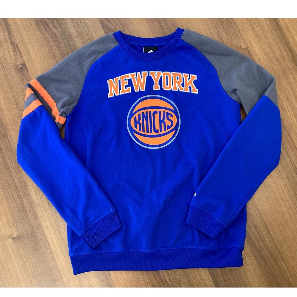 Adidas NBA New York Knicks Sweater Boys Large Crewneck National Basketball